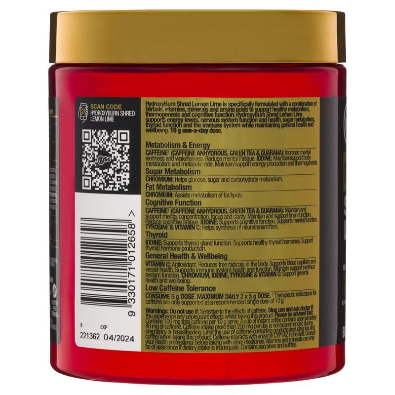 Bột chanh sinh nhiệt BSc HydroxyBurn Shred Neuro 300g