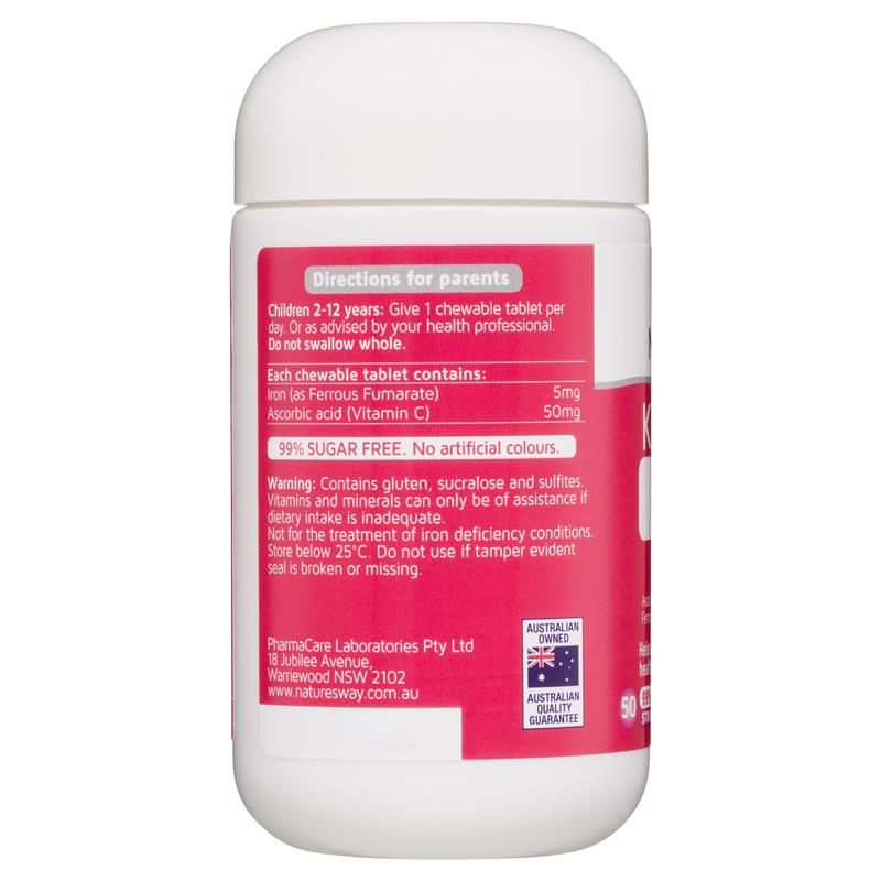 Viên nhai Nature's Way Kids Smart Iron 50 viên