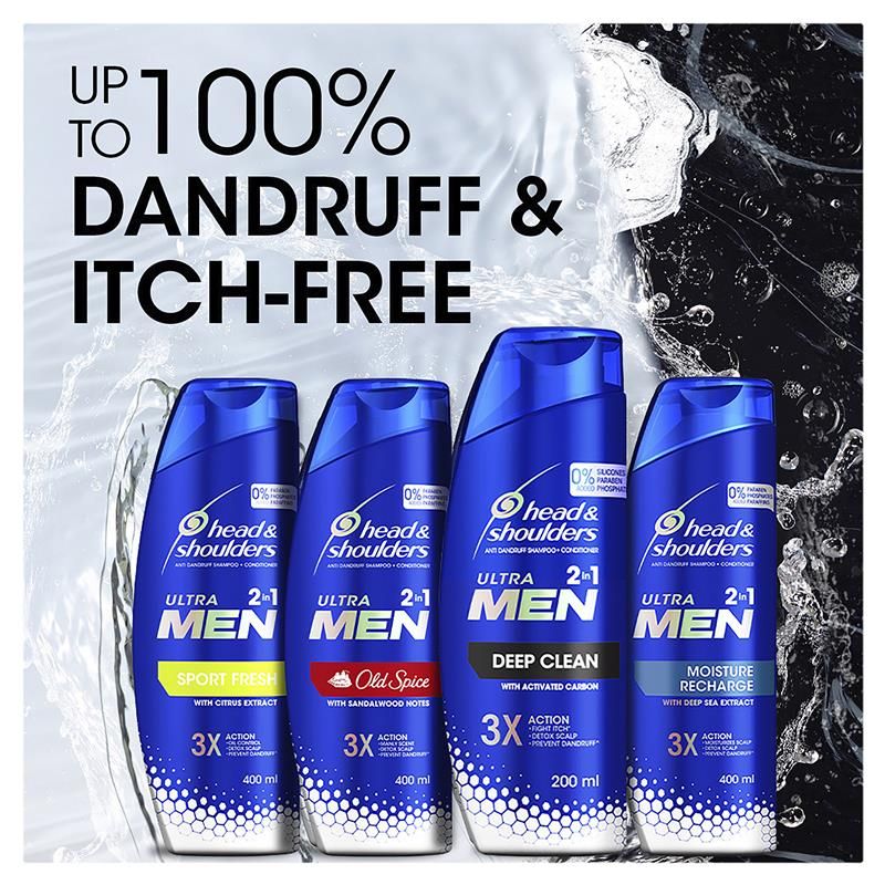 Dầu gội và dầu xả Head & Shoulders Ultramen 2 trong 1 làm sạch sâu chống gàu 400ml
