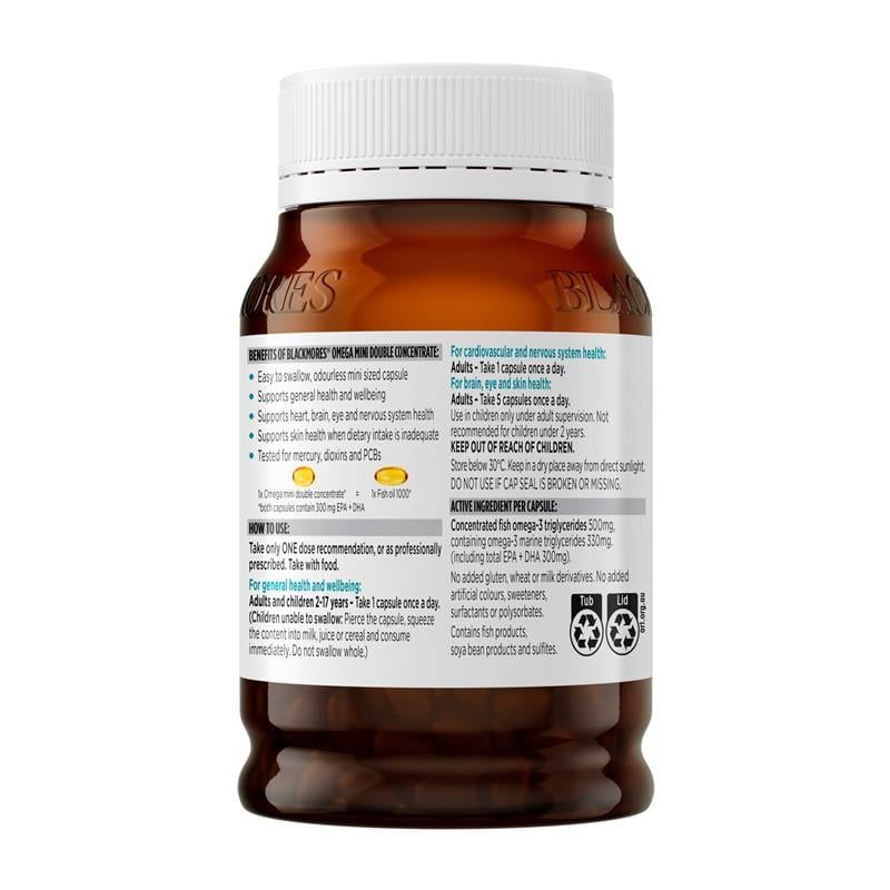 Blackmores Omega Mini Double Concentrate 400 Viên