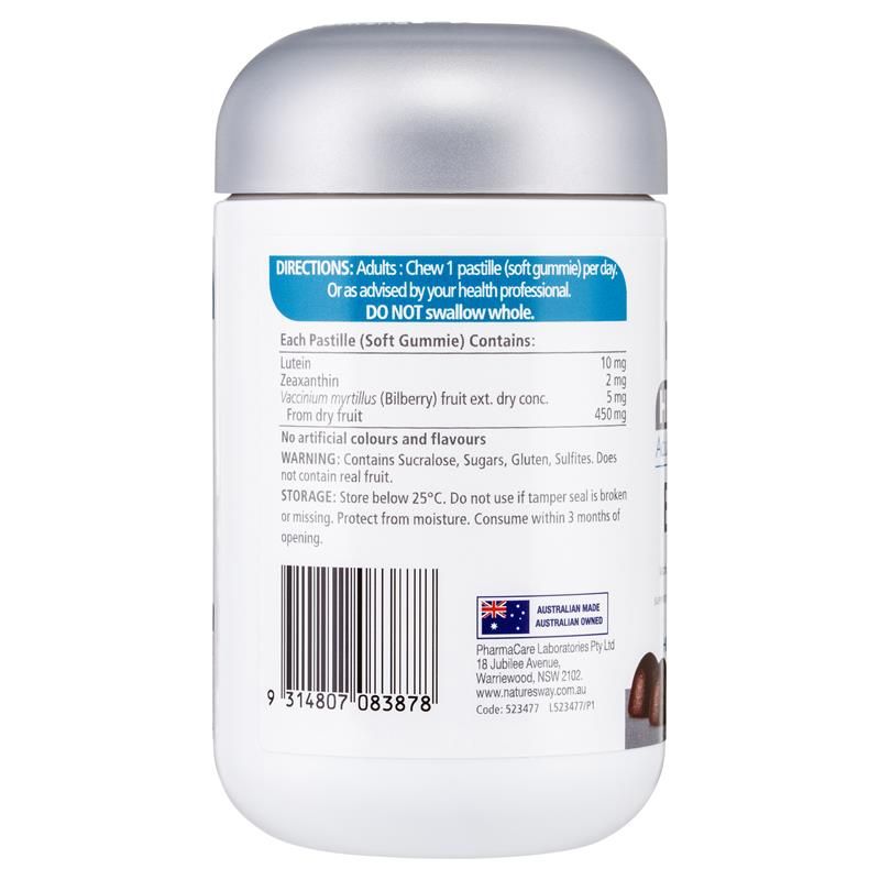 Kẹo dẻo Nature's Way Adult Vita Gummies bổ mắt hiệu quả cao 60 viên