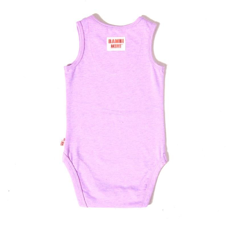 Bambi Mini Co. Bộ đồ liền thân Supersinglet cho bé gái họa tiết hoa tím và sọc kẹo 2 bộ 0 Trẻ sơ sinh