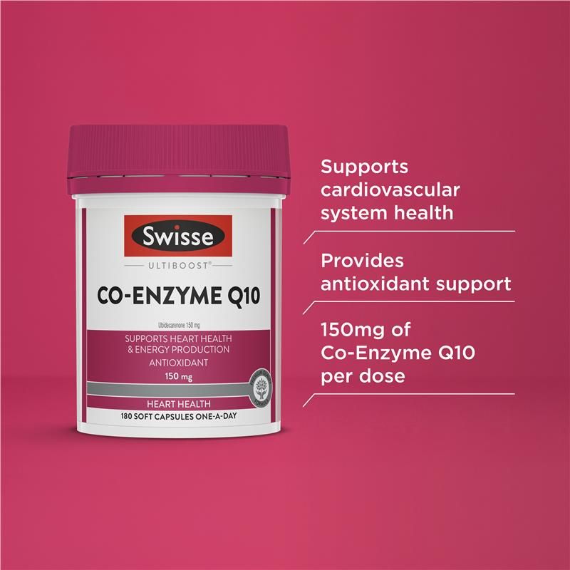 Swisse Ultiboost Co Enzyme Q10 150mg 180 Viên Nang