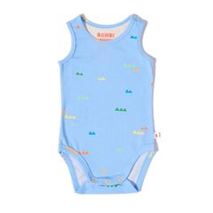 Bambi Mini Co. Bộ đồ liền thân Supersinglet cho bé trai màu xanh lá cây Croc và Triangles 2 gói 6-12