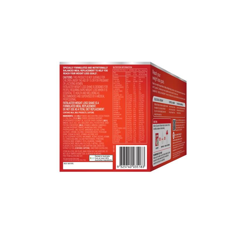 Naturopathica Fatblaster Weight Loss Shake Mocha 21 x 33g Gói Kích thước độc quyền