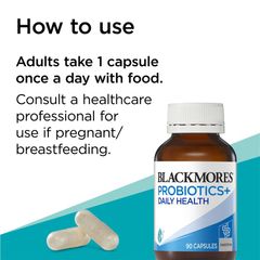 Blackmores Probiotics+ Daily Health Gut Health Vitamin 90 Viên