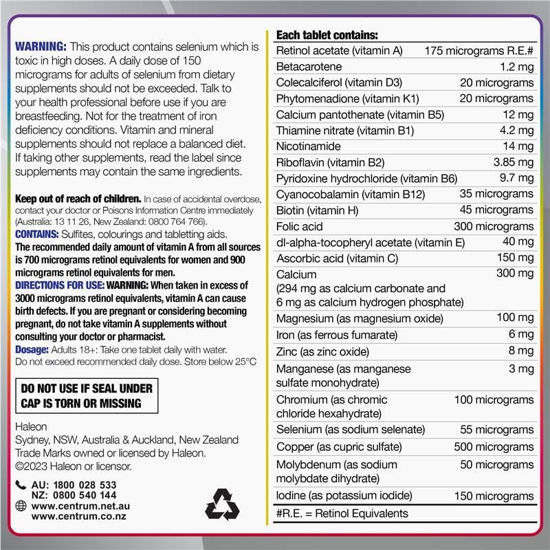 Centrum For Women 50+ 90 Viên Kích thước độc quyền