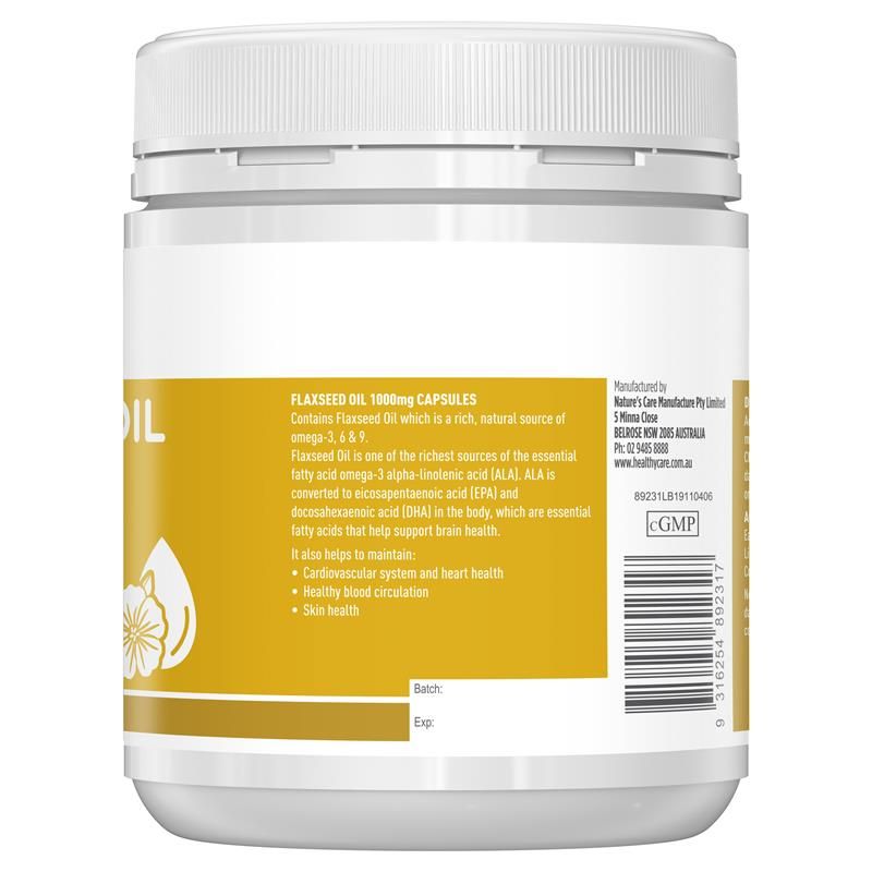 Dầu hạt lanh Healthy Care Super 1000mg 200 viên nang