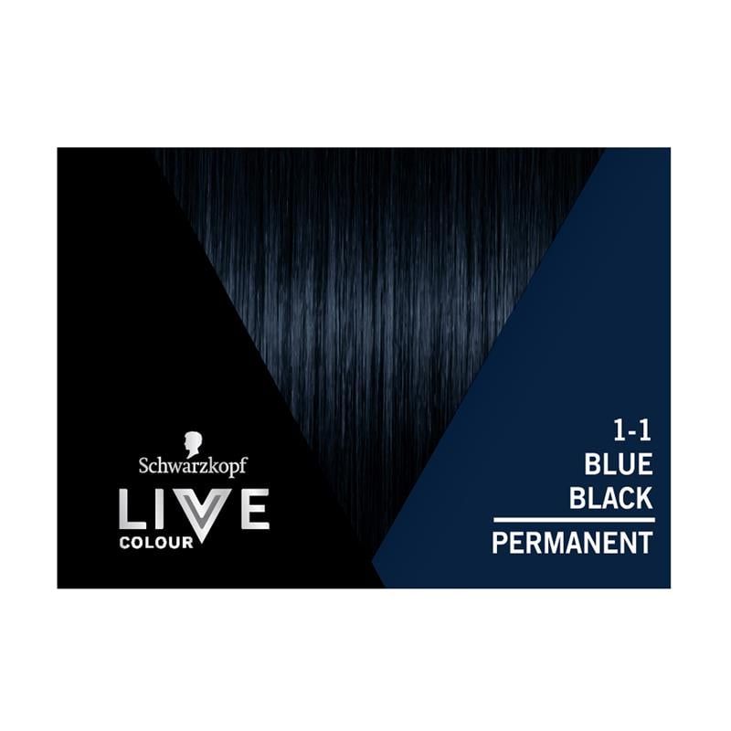 Schwarzkopf Live Colour Permanent 1.1 Xanh Đen