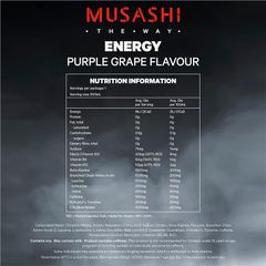 Nước tăng lực nho tím Musashi 500ml x 4 gói