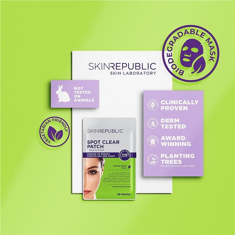 Miếng dán trị mụn Skin Republic Spot Clear Salicylic Acid 48 miếng