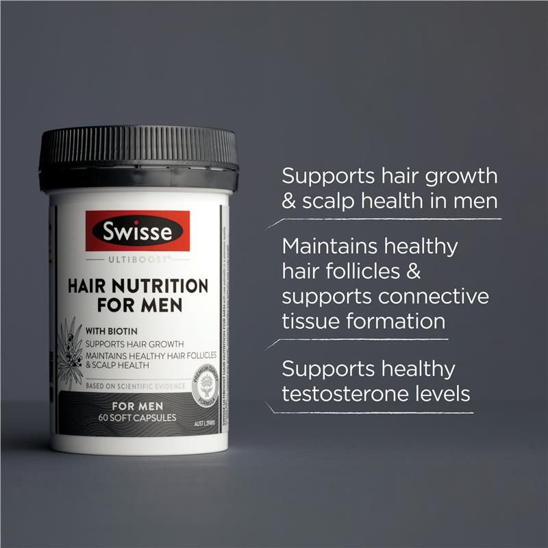 Swisse Hair Nutrition For Men 60 Viên
