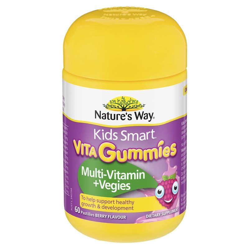 Kẹo dẻo Nature's Way Kids Smart Vita Gummies Multi-Vitamin+ 60 viên