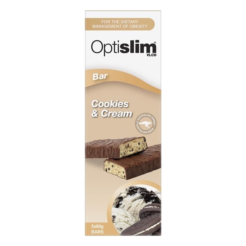 Thanh Optislim VLCD Bar Cookies and Cream 5 gói