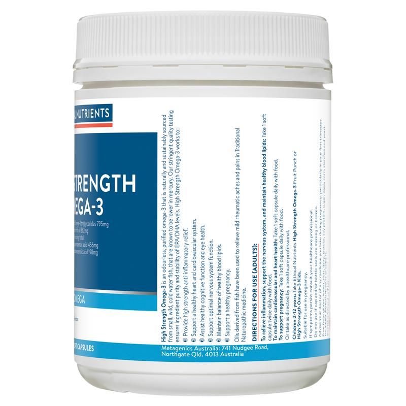 Viên nang Omega-3 cường độ cao Ethical Nutrients 220 viên