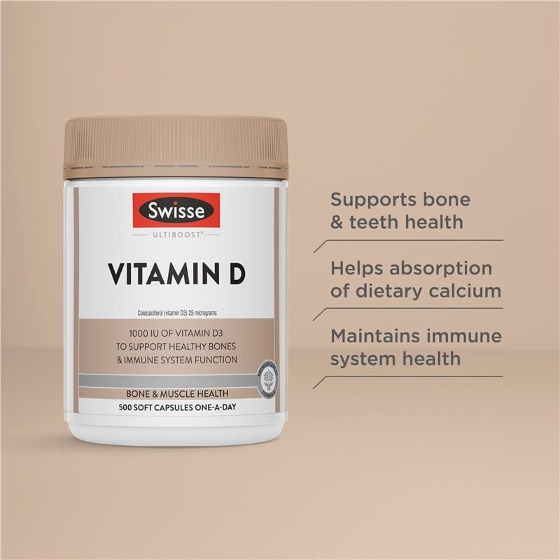 Swisse Vitamin D 500 Viên nang Kích thước độc quyền