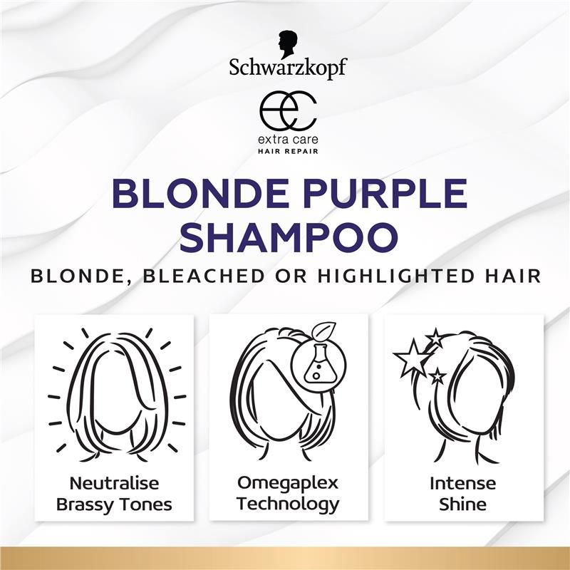 Dầu gội Schwarzkopf Extra Care Blonde Anti-Yellow Toning Purple 250ml