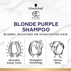 Dầu gội Schwarzkopf Extra Care Blonde Anti-Yellow Toning Purple 250ml