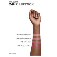 Son môi L'Oreal Paris Infallible 801 Toujours Toffee Nu Naked Collection