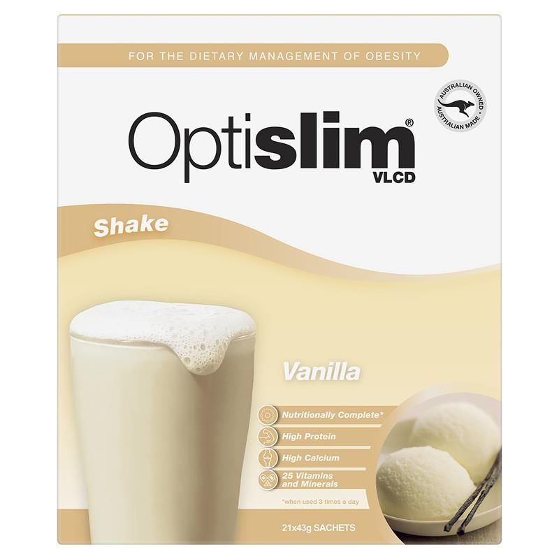 Optislim VLCD Meal Replacement Shake hương vani 21 gói x 43g