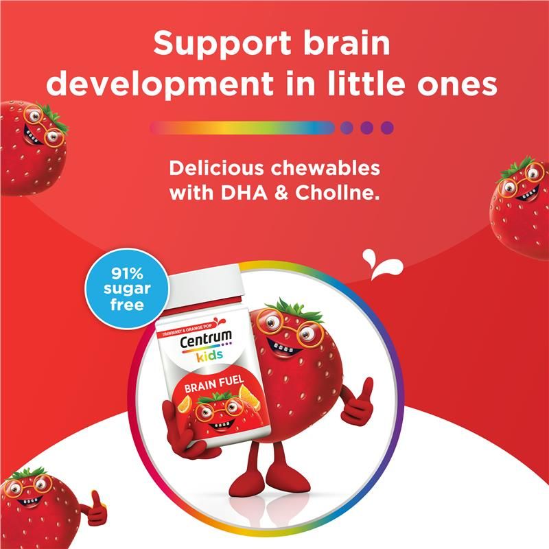 Viên nhai Centrum Kids Brain Fuel 50 viên
