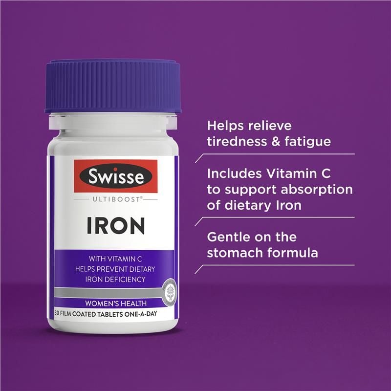 Viên uống bổ sung sắt Swisse Ultiboost Iron 30 viên