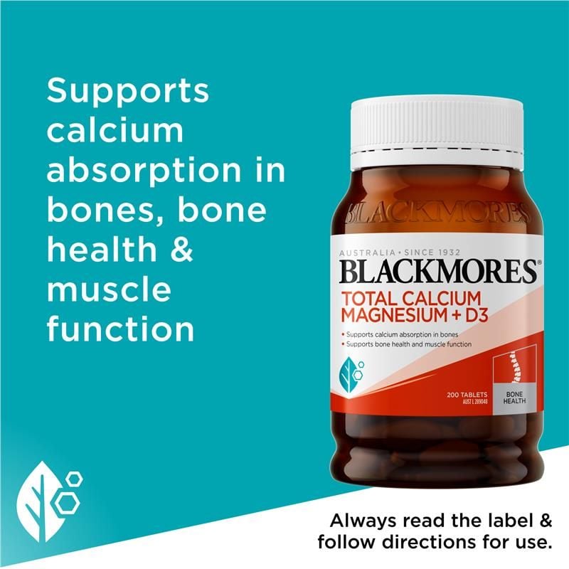 Blackmores Total Calcium and Magnesium + D3 200 Viên