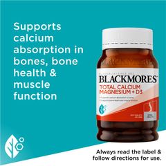 Blackmores Total Calcium and Magnesium + D3 200 Viên