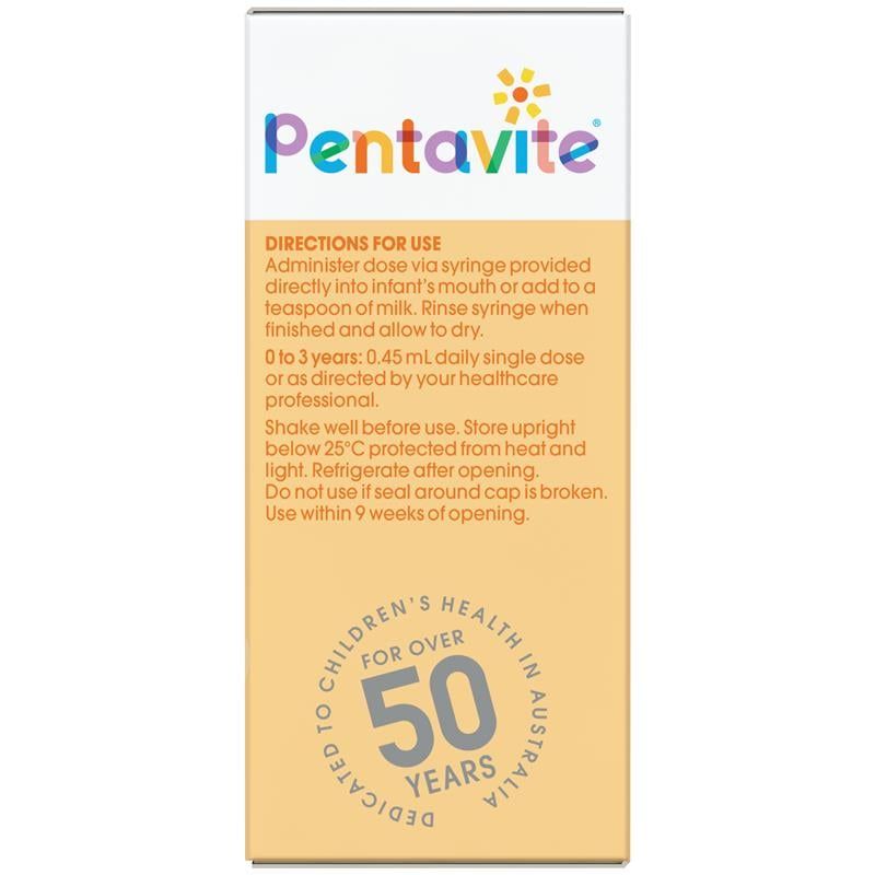 Pentavite Multivitamin dạng lỏng cho trẻ sơ sinh 30ml Hương vị nhiệt đới MỚI