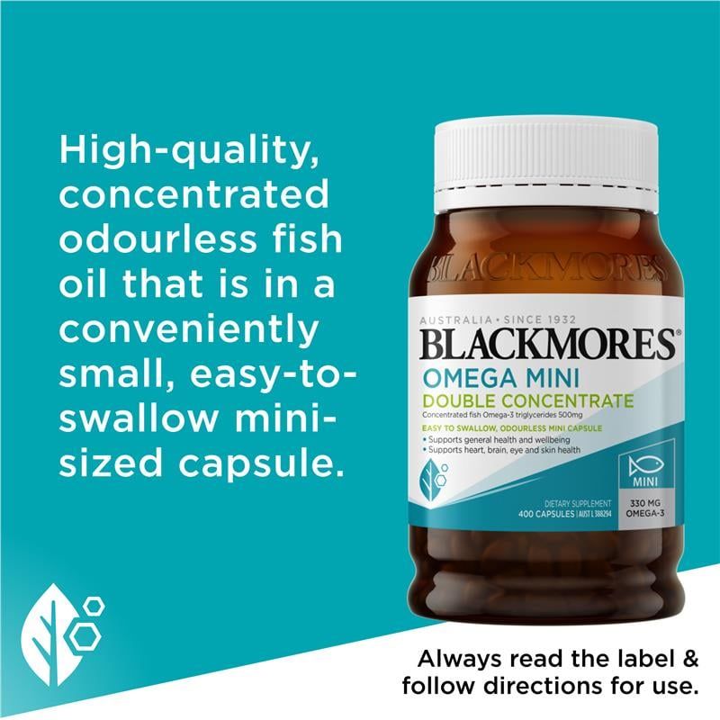Blackmores Omega Mini Double Concentrate 400 Viên