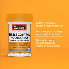 Swisse Ultiboost Stress Control Nootropics 60 Viên