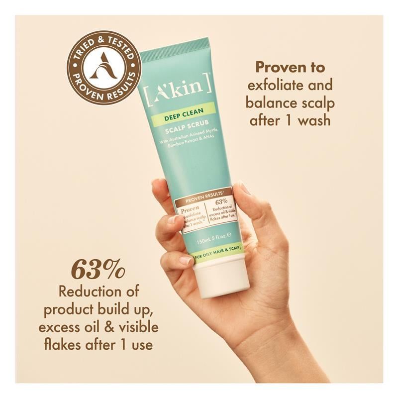 Tẩy tế bào chết da đầu Akin Deep Clean Scalp Scrub 150ml