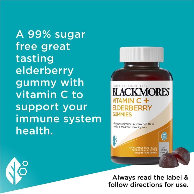 Kẹo dẻo Blackmores Vitamin C Elderberry 120 viên