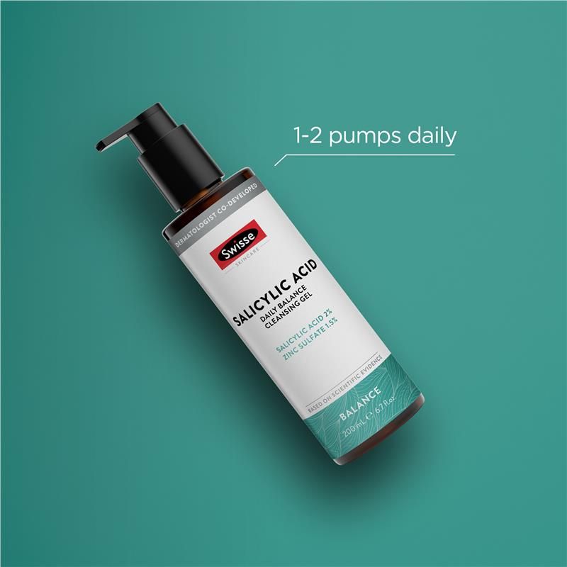 Sữa rửa mặt cân bằng hằng ngày Swisse Skincare Salicylic Acid 200ml