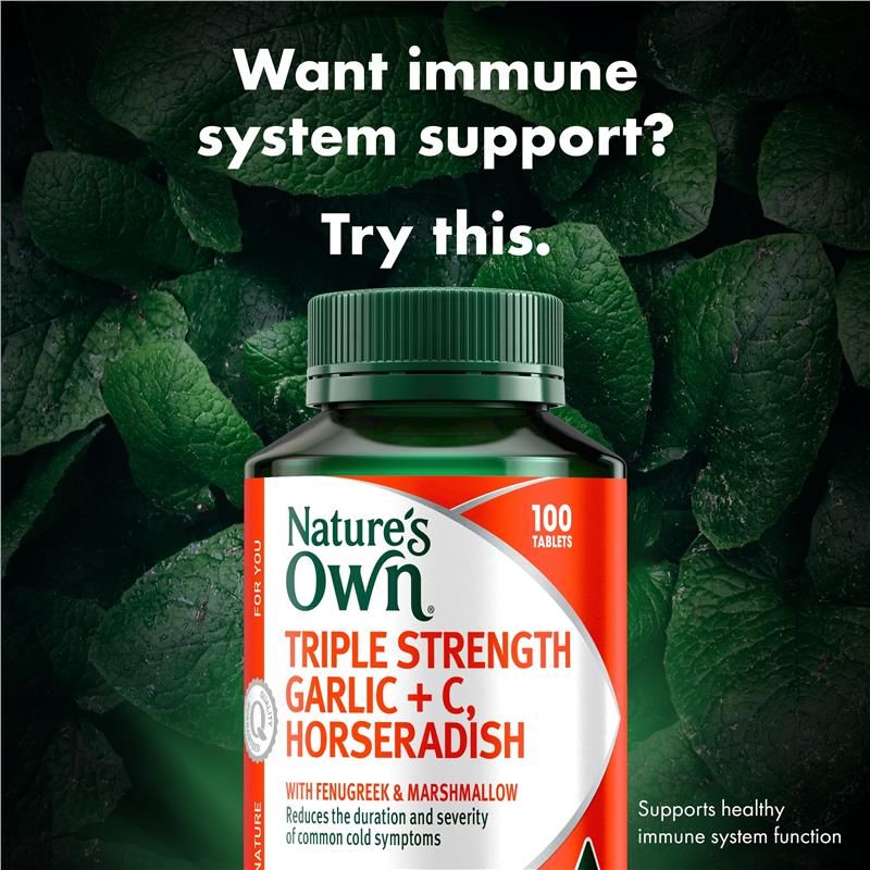 Viên uống Nature's Own Triple Strength Garlic C Horseradish 100 viên