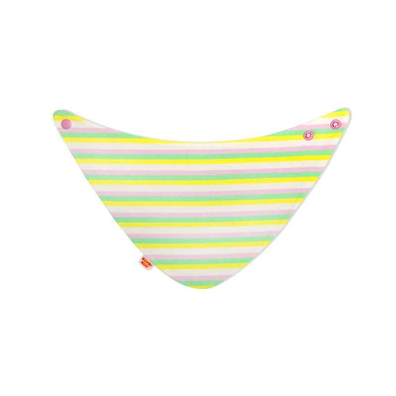 Yếm ngược họa tiết hoa neon và sọc kẹo Bambi Mini Co. Dribblebib GirIs 2 gói