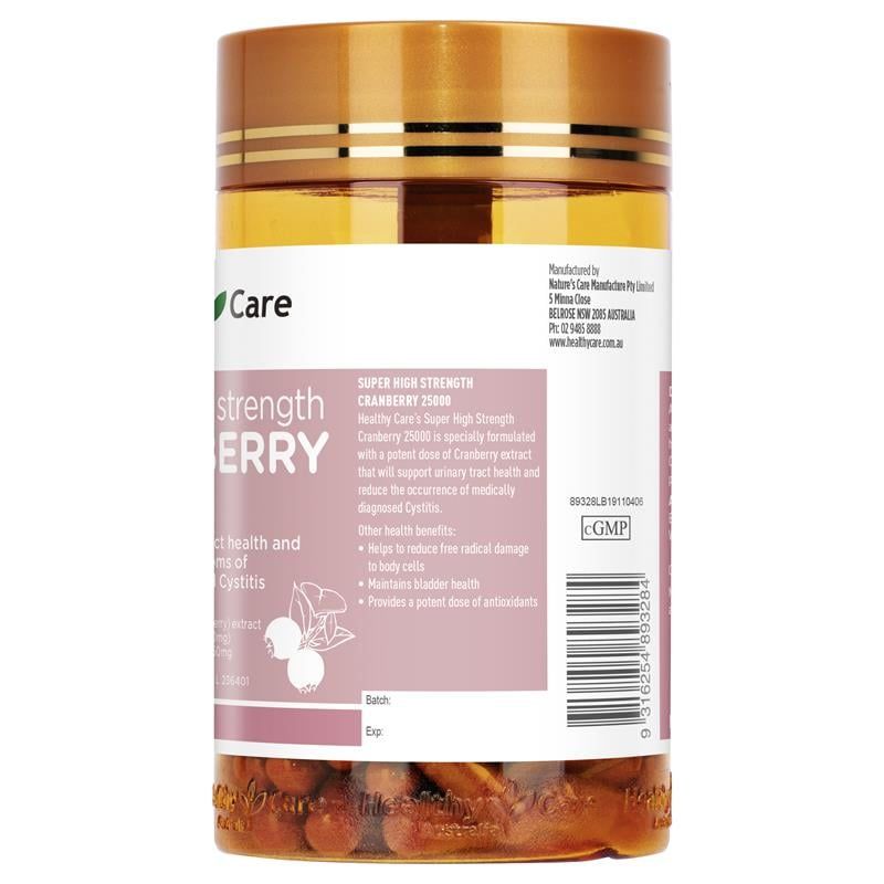 Healthy Care Super Cranberry 25000 90 Viên Nang