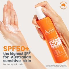 Xịt chống nắng Avene Sunsitive SPF 50+ 200ml