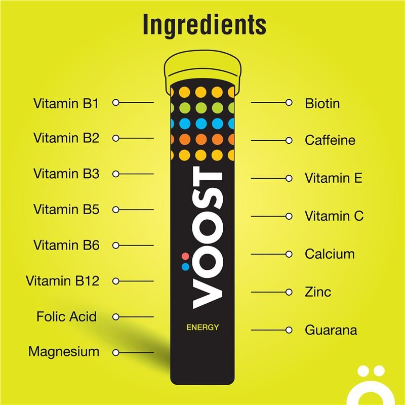 Voost Energy Effervescent 60 Pack Kích thước độc quyền