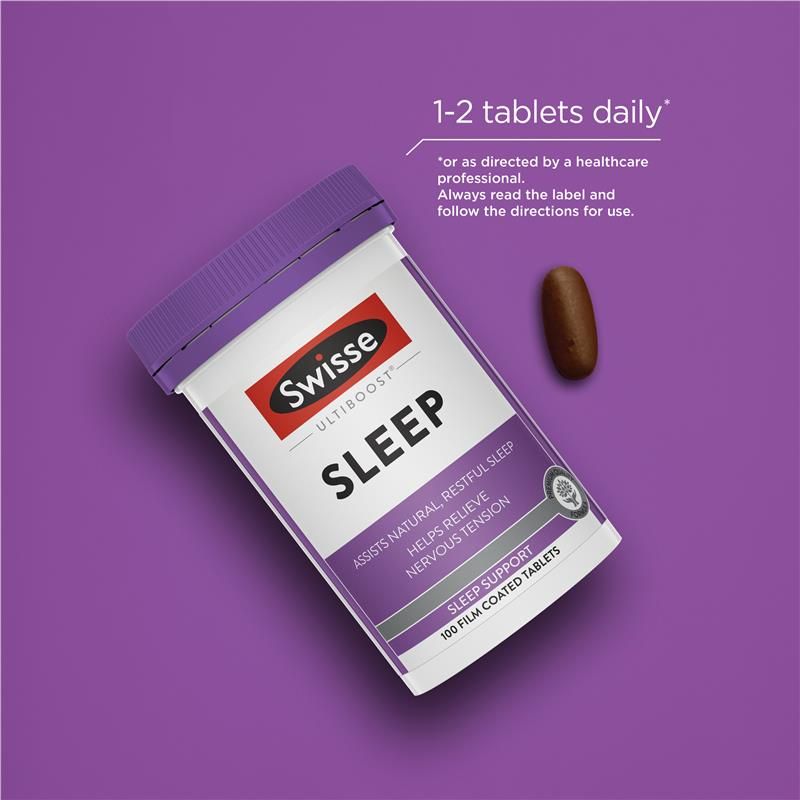 Viên uống hỗ trợ giấc ngủ Swisse Ultiboost Sleep 100 viên