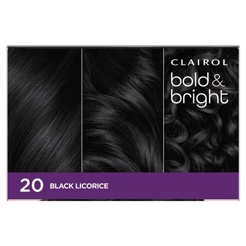 Thuốc nhuộm tóc vĩnh viễn Clairol Bold & Bright 20 Midnight Black