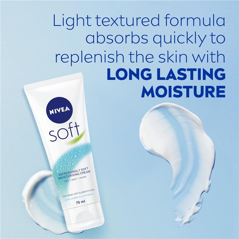 Kem dưỡng ẩm NIVEA Soft cho mặt, cơ thể, tay 75ml