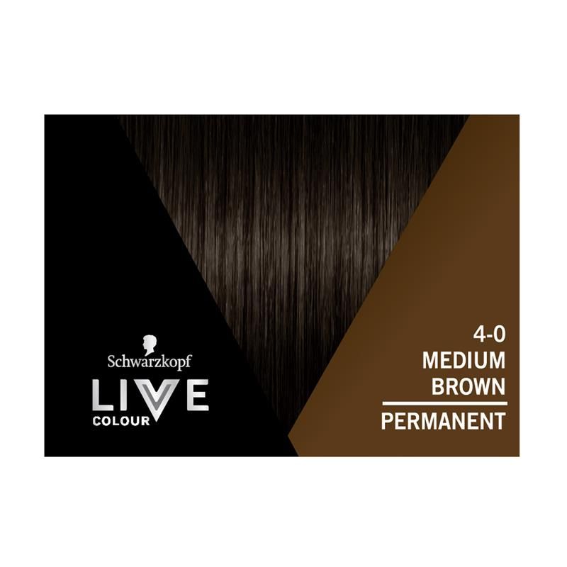 Schwarzkopf Live Colour Permanent 4.0 Nâu Trung Bình