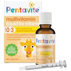 Pentavite Multivitamin dạng lỏng cho trẻ sơ sinh 30ml Hương vị nhiệt đới MỚI