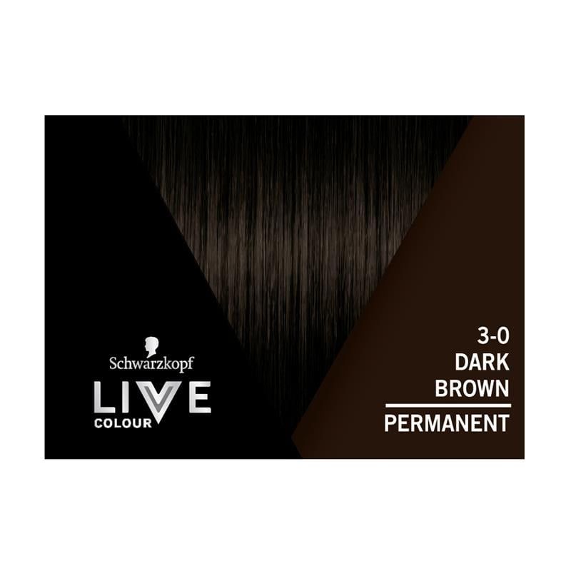 Schwarzkopf Live Colour Permanent 3.0 Nâu Đậm