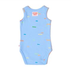 Bambi Mini Co. Bộ đồ liền thân Supersinglet cho bé trai màu xanh lá cây Croc và Triangles 2 gói 6-12