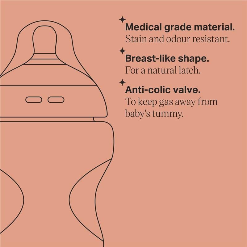 Bình sữa Tommee Tippee Natural Start 260ml PPSU núm vú chậm 1 gói