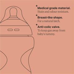 Bình sữa Tommee Tippee Natural Start 260ml PPSU núm vú chậm 1 gói