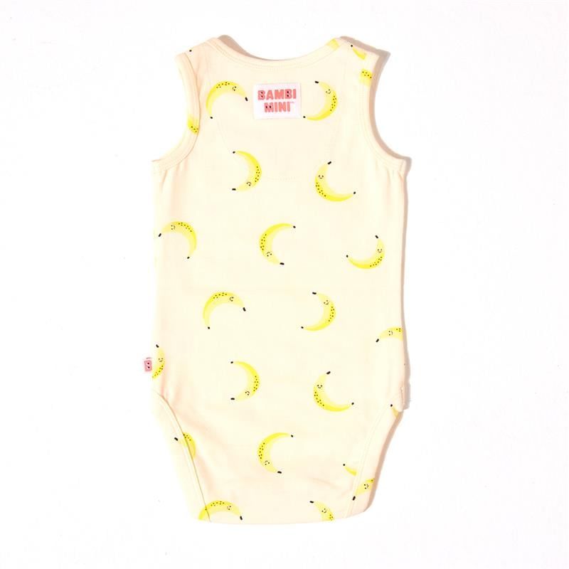 Bambi Mini Co. Bộ đồ liền thân siêu đơn Unisex Orange Awesome và Bananas 2 gói 3-6