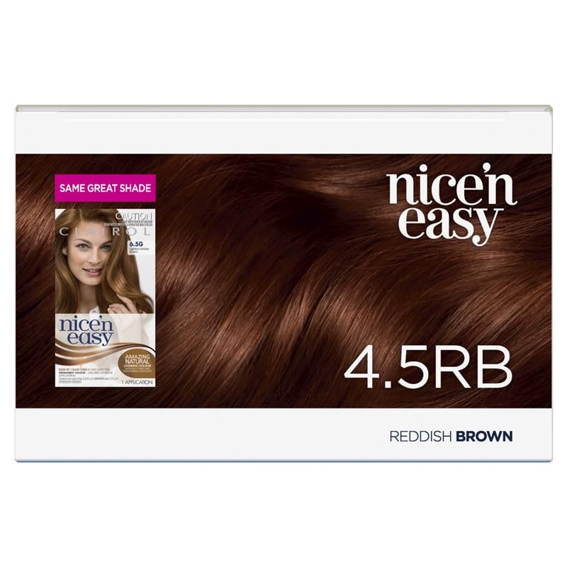 Thuốc nhuộm tóc vĩnh viễn Clairol Nice N Easy 4.5RB Natural Reddish Brown